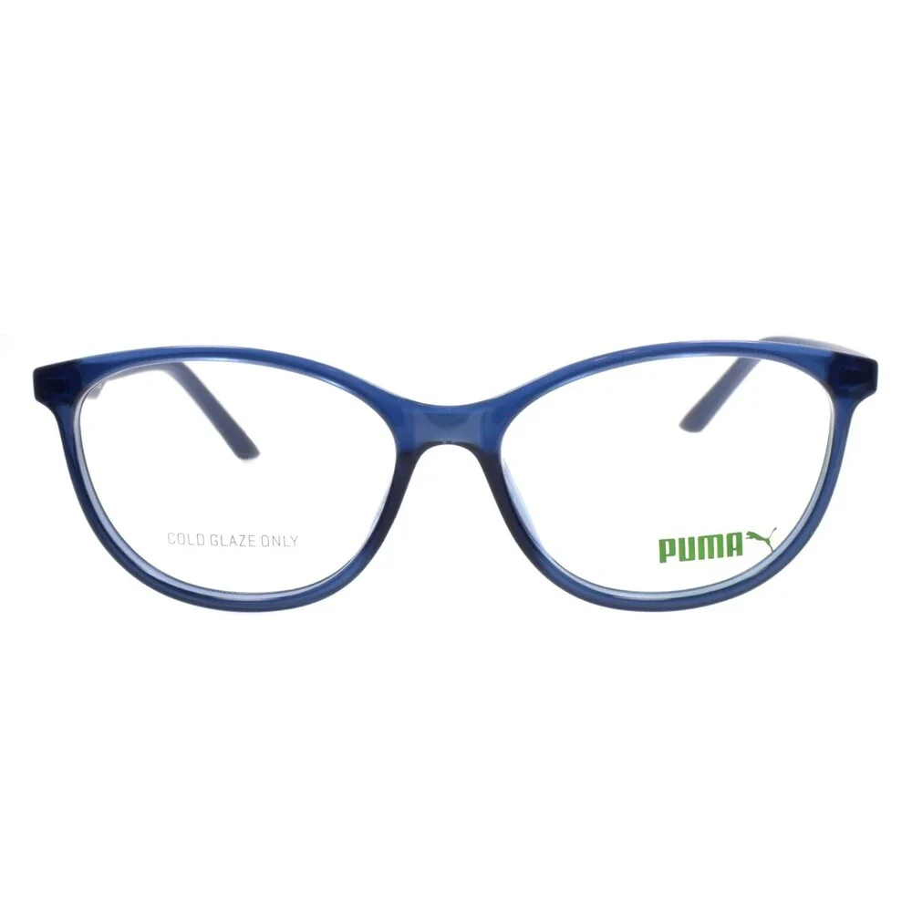 PUMA PU0372O 002 Women's Eyeglasses Frames 55-16-140 Blue